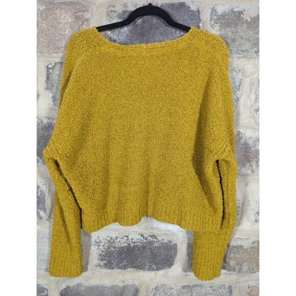 Free People Medium Finders Keepers V Neck Sweater Athens Moss Green Pullover - Picture 6 of 14